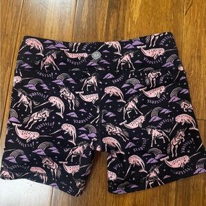 Lab MFG Women's Unicorn/Narwal Print Spandex Shorts